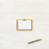 Niedliche schwarzweiße Zwischenablage Post-it Klebezettel (Auf Schreibtisch)