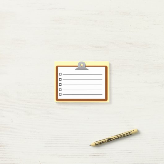 Niedliche schwarzweiße Zwischenablage Post-it Klebezettel (Auf Schreibtisch)