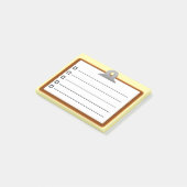 Niedliche schwarzweiße Zwischenablage Post-it Klebezettel (angewinkelt)