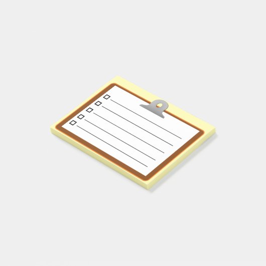 Niedliche schwarzweiße Zwischenablage Post-it Klebezettel (angewinkelt)