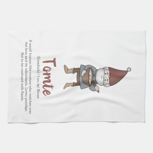 Niedliche Schwedische Tomate-Gnome - Definition Geschirrtuch (Horizontal)