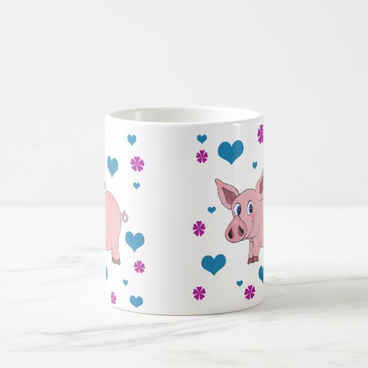 Niedliche Schwein-Kaffeetasse Kaffeetasse (Mittel)