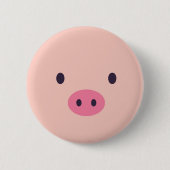 Niedliche Schwein-Knöpfe Button (Vorderseite)
