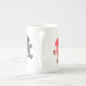 Niedliche Schweine aus Schwarz und Weiß Porzellantasse (Rückseite)