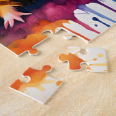 Niedliche Schweine der Guinea mit Farbspritzen Puzzle (Seite)