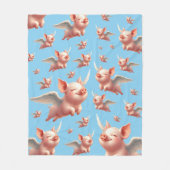 Niedliche Schweine, die in sonnigen Blauen Himmeln Fleecedecke (Vorderseite)