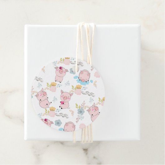 Niedliche Schweine Geschenkanhänger (Beispiel)