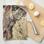 NIEDLICHE SCHWEINE GESCHIRRTUCH (Viertel Falte)