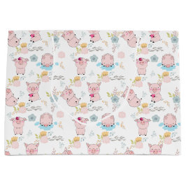 Niedliche Schweine Große Geschenktüte