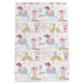 Niedliche Schweine Mittlere Geschenktüte (Rückseite)