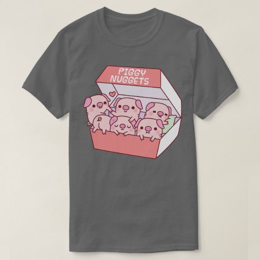 Niedliche Schweine Piggy Nuggets Funny T-Shirt (Design vorne)