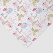 Niedliche Schweine Seidenpapier (Detail)