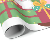 Niedliche Schweine und Schafweihbäume Geschenkpapier (Rolleneckpunkt)