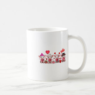 Niedliche Schweine Valentinstag Zuchttier Schweine Kaffeetasse