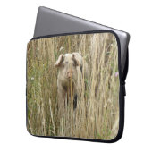 Niedliche Schweinebackverpackung Laptopschutzhülle (Vorderseite Links)