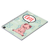 Niedliche Schweinedodel-Comic-Blase Notizblock (Linke Seite)