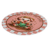 Niedliche Schweinefrau Schneidebrett (Ecke)