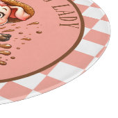 Niedliche Schweinefrau Schneidebrett (Ecke)