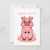 niedliche Schweineliebhaber denken, Sie fühlen sic Mitteilungskarte (Vorderseite)