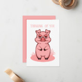 niedliche Schweineliebhaber denken, Sie fühlen sic Mitteilungskarte (Vorderseite/Rückseite Beispiel)