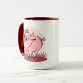 niedliche Schweineliebhaber fügen Monogramm hinzu Tasse (Vorderseite Links)