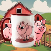 niedliche Schweineliebhaber fügen Monogramm hinzu Tasse