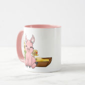 niedliche Schweineliebhaber fügen Monogramm-Tasse Tasse (Vorderseite Links)