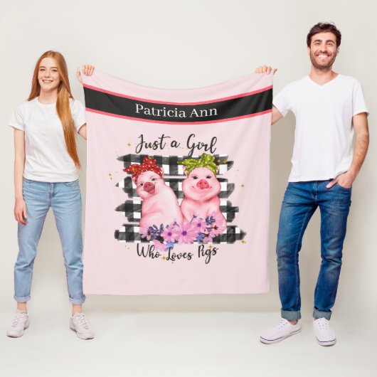 niedliche Schweineliebhaber geben Namen Fleecedecke (Beispiel)