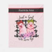 niedliche Schweineliebhaber geben Namen Fleecedecke (Vorderseite)