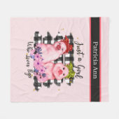 niedliche Schweineliebhaber geben Namen Fleecedecke (Vorderseite (Horizontal))