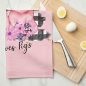 niedliche Schweineliebhaber Wortkunsthandtuch Geschirrtuch (Viertel Falte)