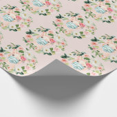 Niedliche Schweineschutzmaske Geschenkpapier (Ecke)