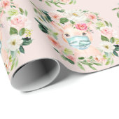 Niedliche Schweineschutzmaske Geschenkpapier (Rolleneckpunkt)