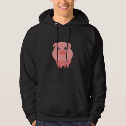 Niedliche Schweinezüchter Hoodie (Vorderseite)