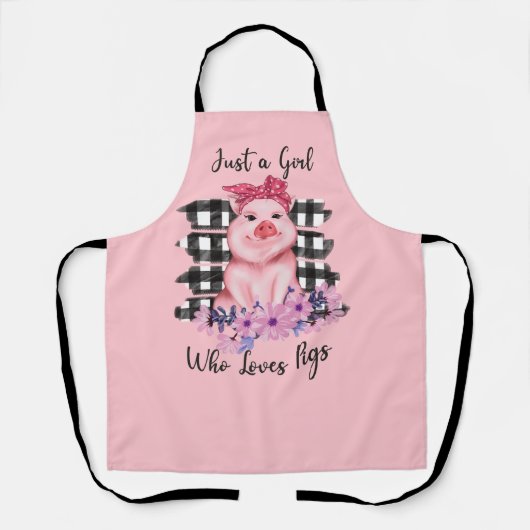 niedliche Schweinezuchtküche Schürze (Vorderseite)
