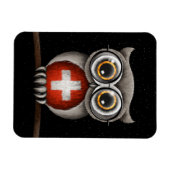 Niedliche Schweizer Flaggenbrille tragen Brille Magnet (Horizontal)