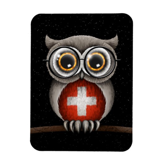 Niedliche Schweizer Flaggenbrille tragen Brille Magnet (Vertikal)
