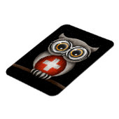 Niedliche Schweizer Flaggenbrille tragen Brille Magnet (Linke Seite)