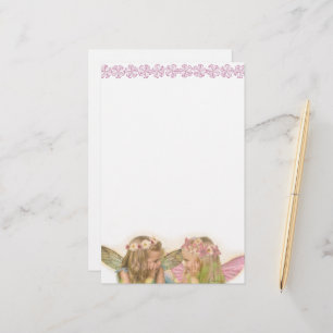 Niedliche Schwester Fairy Friends in Pink Fantasy Briefpapier