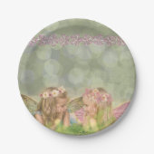 Niedliche Schwester Fairy Friends in Pink Fantasy  Pappteller (Vorderseite)