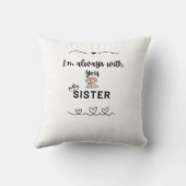 niedliche Schwesterbeziehung Kissen (Rückseite)