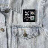 Niedliche Schwesterfoto-Vorlage Button (Beispiel)