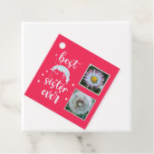 Niedliche Schwesterfoto-Vorlage Geschenkanhänger (Beispiel)