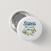 Niedliche Schwestern heben einander hoch Button (Vorne & Hinten)