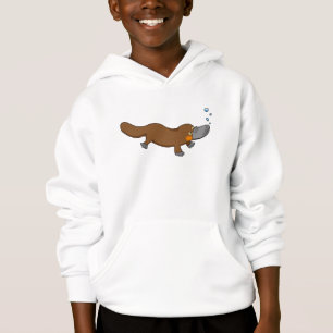 Niedliche Schwimmen Ente-berechnetes platypus Hoodie