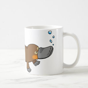 Niedliche Schwimmen Ente-berechnetes platypus Kaffeetasse