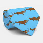 Niedliche Schwimmen Ente-berechnetes platypus Krawatte (Gerollt)