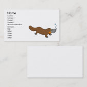 Niedliche Schwimmen Ente-berechnetes platypus Visitenkarte (Vorne/Hinten)