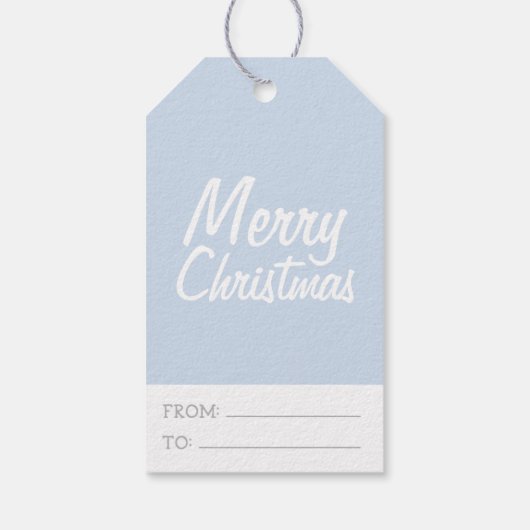 Niedliche Schwimmpinguin und Ballon im Schnee Geschenkanhänger (Rückseite)