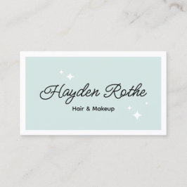 Niedliche Script Hair and Beauty Salon Business Ca Visitenkarte